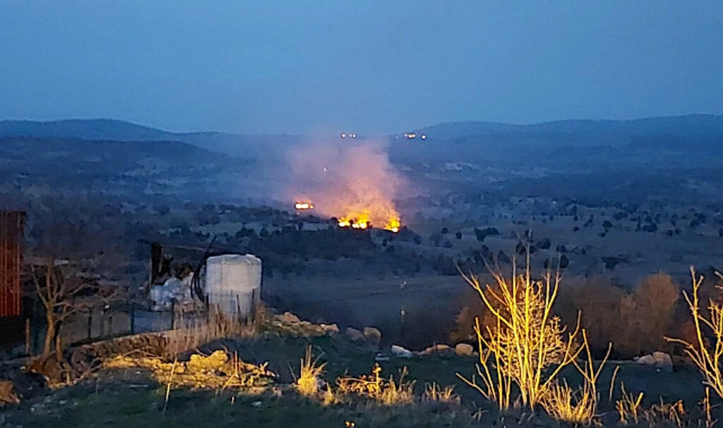 Hisarcık’ta Köy Merasında Yangın
