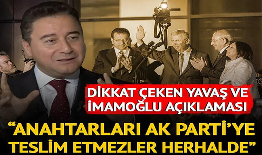 'İki şehrin anahtarını AK Parti'ye teslim etmezler herhalde...' Ali Babacan'dan dikkat çeken Mansur Yavaş ve Ekrem İmamoğlu açıklaması