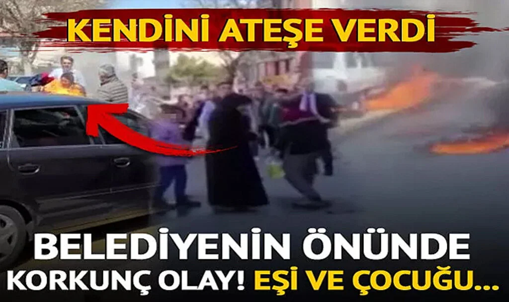 Kayseri'de Dehşete Düşüren Olay! Benzin Döküp, Kendini Ateşe Verdi... Eşi ve Çocuğu Yaralandı