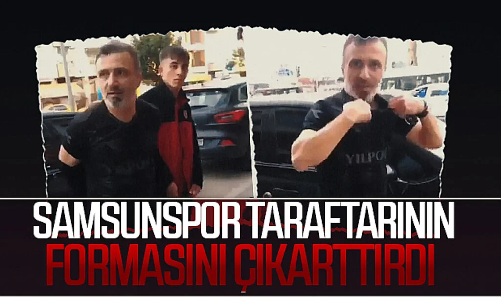 Sakaryaspor-Samsunspor maçı öncesi çirkin olay! Deplasman taraftarlarının üzerindeki formayı çıkarttırdı, görüntüler büyük tepki çekti
