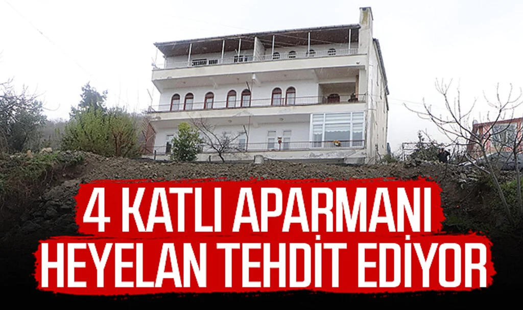 Samsun'da 4 Katlı Apartmanı Heyelan Tehdit Ediyor