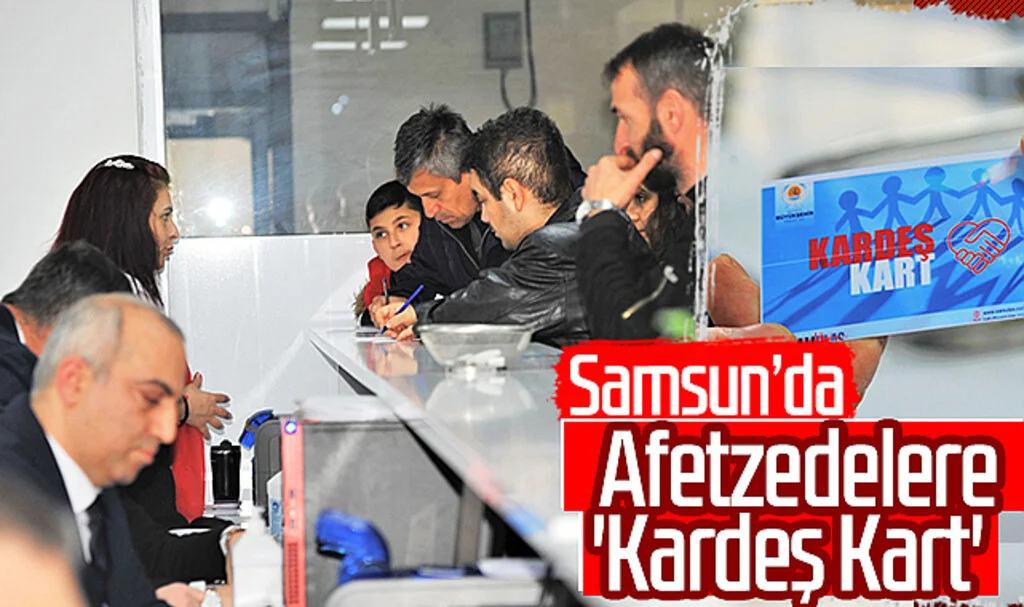 Samsun'da Afetzedelere 'Kardeş Kart'