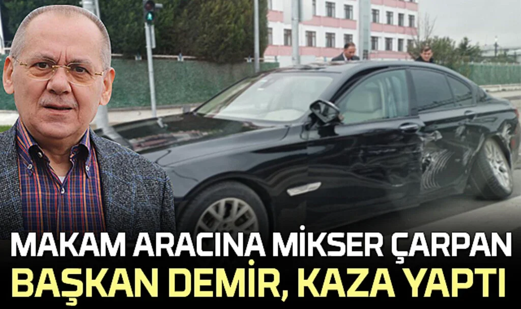 Samsun'da Makam Aracına Mikser Çarpan Başkan Demir, Kaza Yaptı
