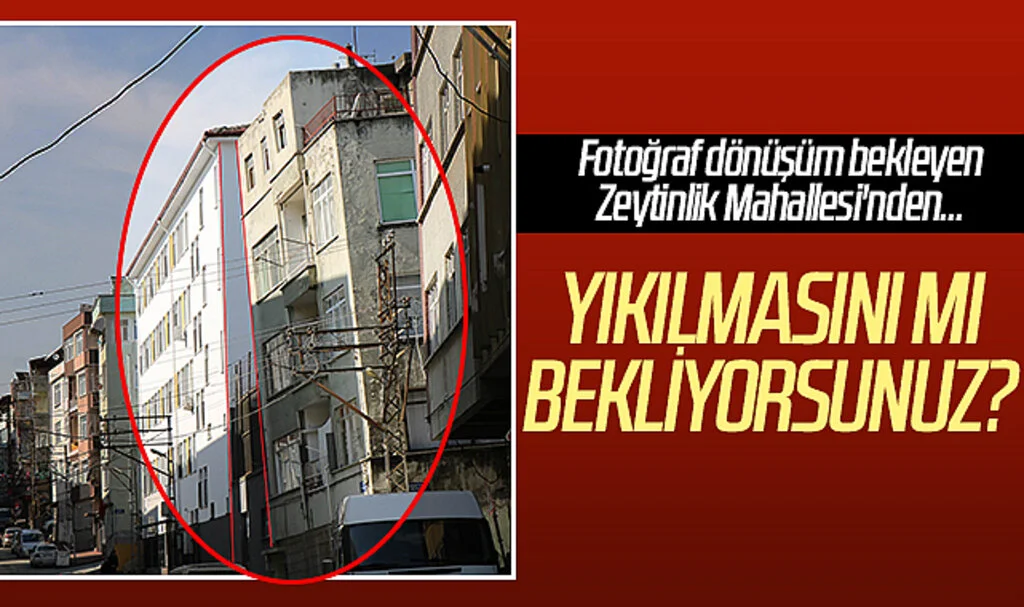 Samsun'da tedirgin eden bina