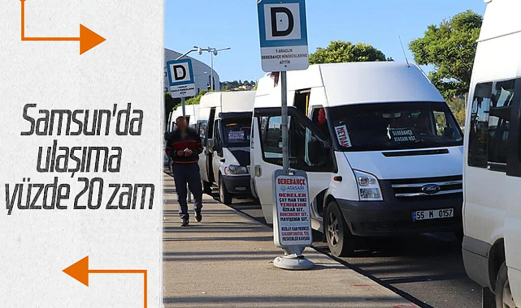 Samsun'da ulaşıma yüzde 20 zam