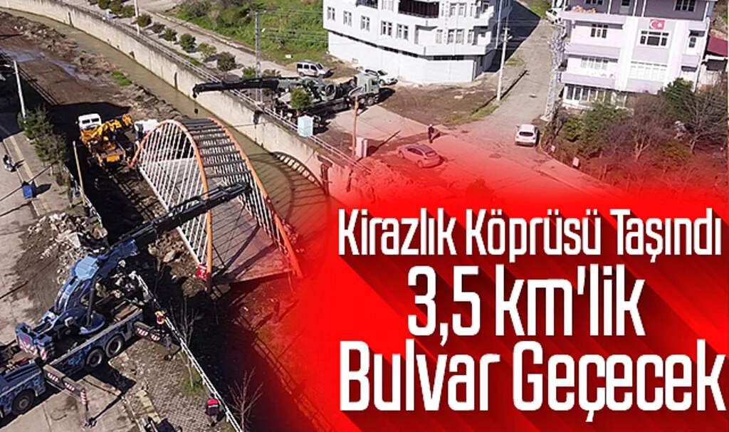 Samsun Tekkeköy'de Kirazlık Köprüsü Taşındı 3,5 Km'lik Bulvar Geçecek