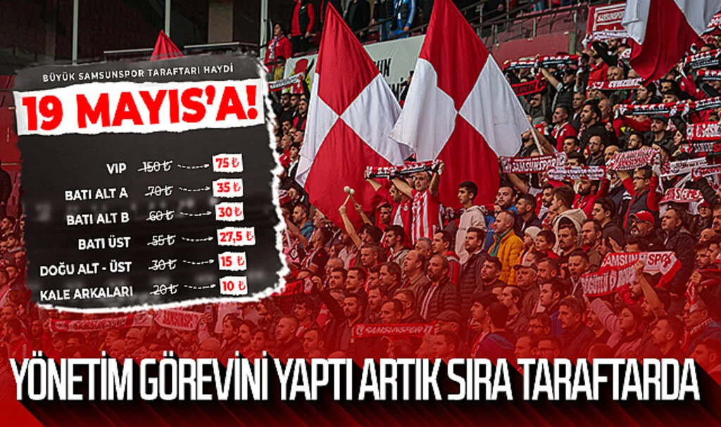 Samsunspor'da yönetim görevini yaptı sıra taraftarda 