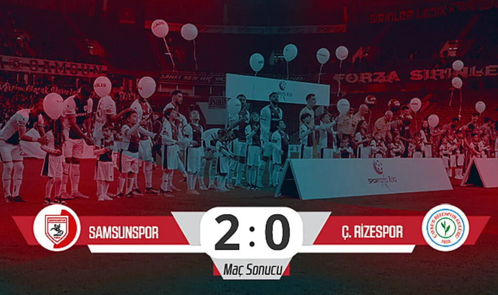 Son Dakika! Samsunspor 2 - Çaykur Rizespor: 0 (Maç Sonucu)