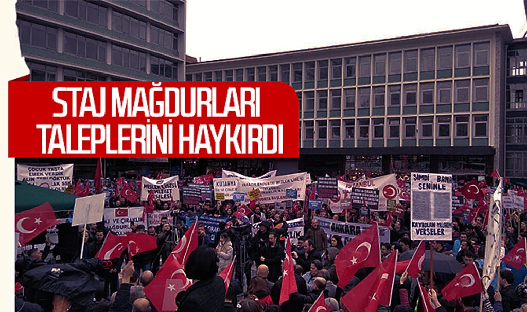 Staj Mağdurları Taleplerini Haykırdı 