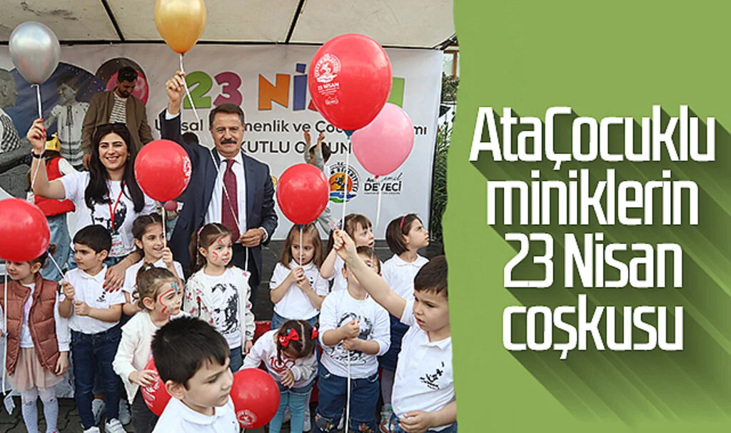 AtaÇocuklu miniklerin 23 Nisan coşkusu