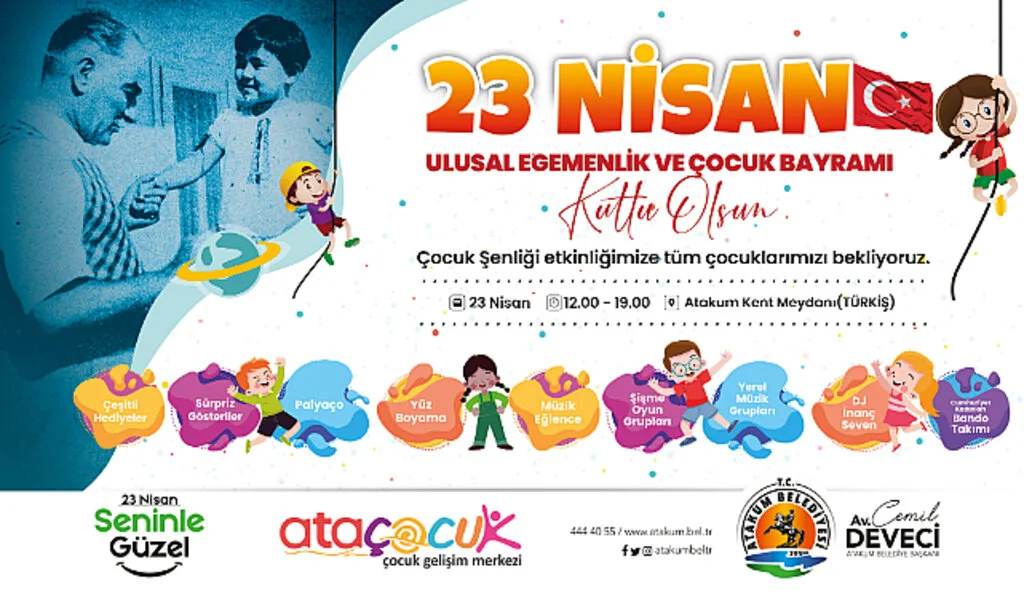Atakum Belediyesi’nden 23 Nisan Çocuk Şenliği 