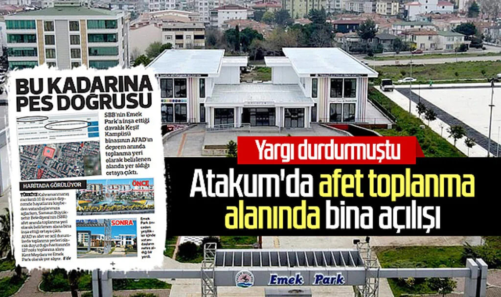 Atakum'da afet toplanma alanında bina açılışı