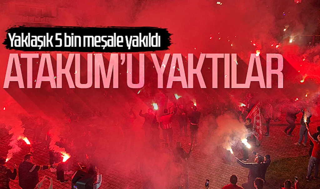 Atakum'u yaktılar! Yaklaşık 5 bin meşale yakıldı