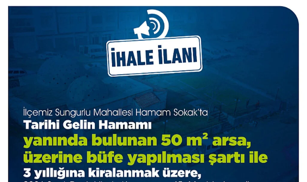 Çarşamba Belediyesi'nden İhale İlanı