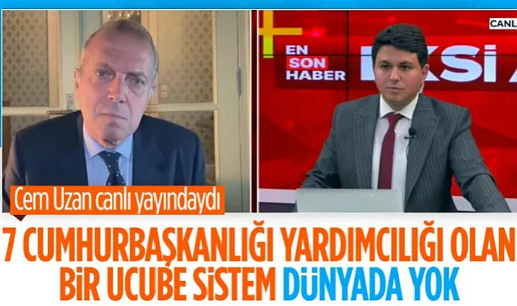 Cem Uzan: 7 Cumhurbaşkanı Yardımcılı Rejim Ucubedir
