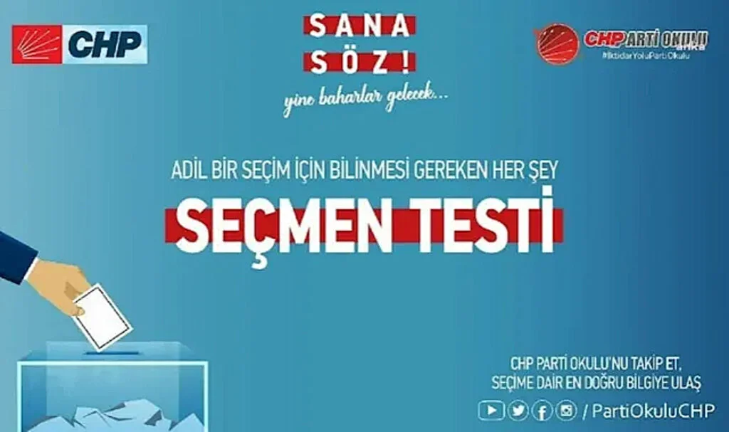 CHP’den 11 Soruluk Seçmen Testi