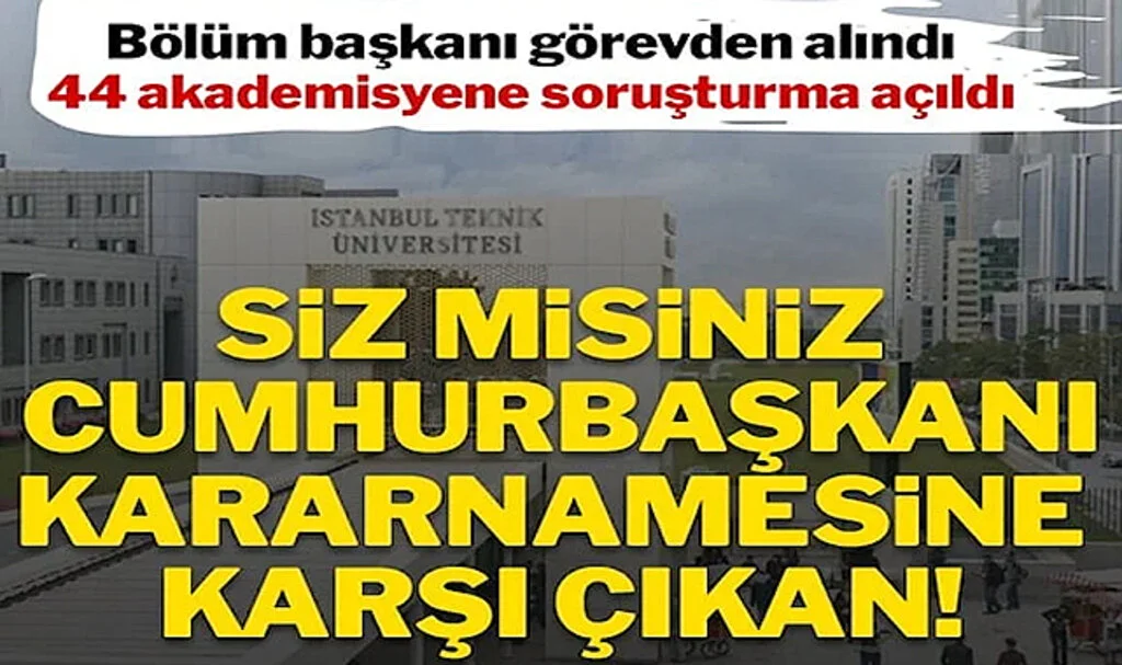 Deprem Kararnamesine Karşı Çıkan İTÜ Bölüm Başkanı Görevden Alındı
