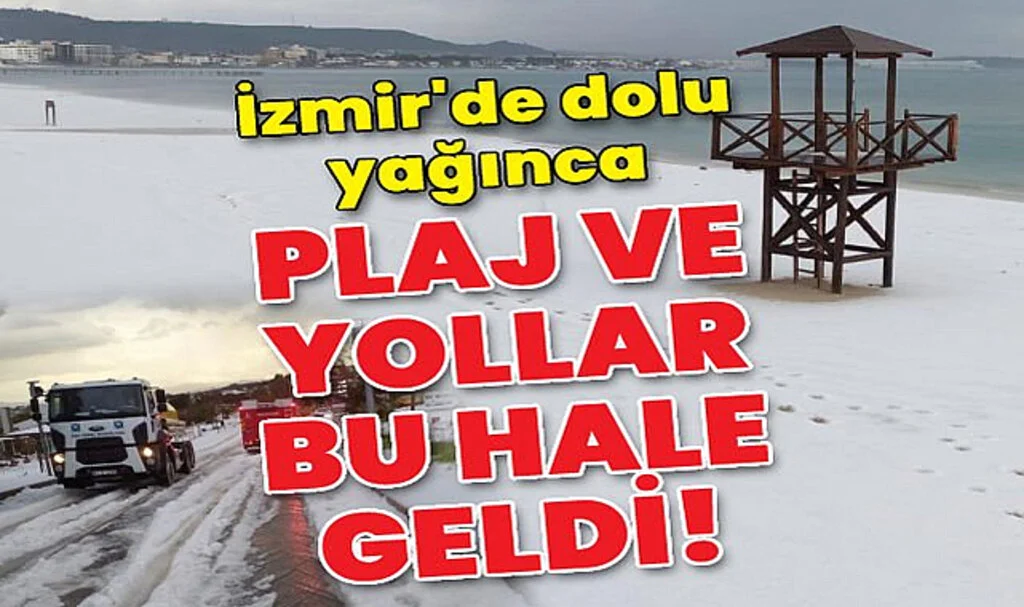 Dolunun Etkili Olduğu Çeşmede Plajlar Beyaza Büründü