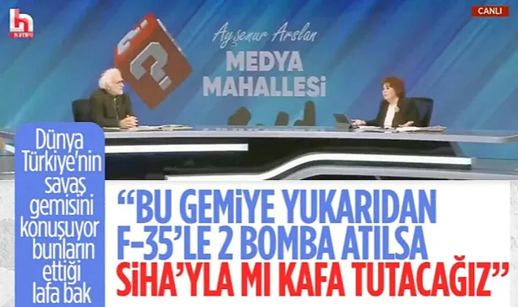 Halk TV'de Ayşenur Arslan'dan TCG Anadolu Hazımsızlığı! F-35'e Kafa Mı Tutacak