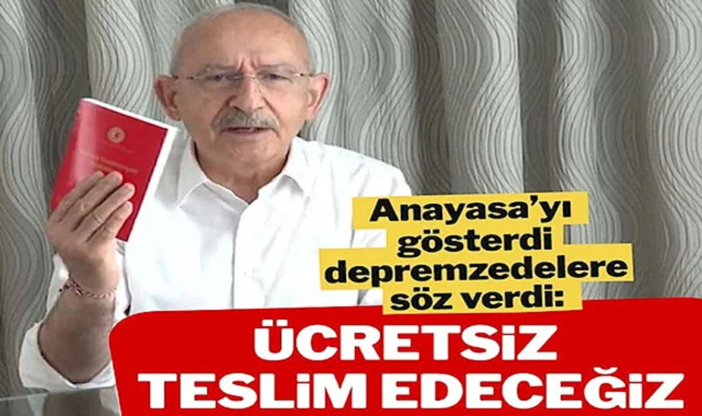 Kılıçdaroğlu: Konutları, Depremzede Vatandaşlarımıza Ücretsiz Teslim Edeceğiz