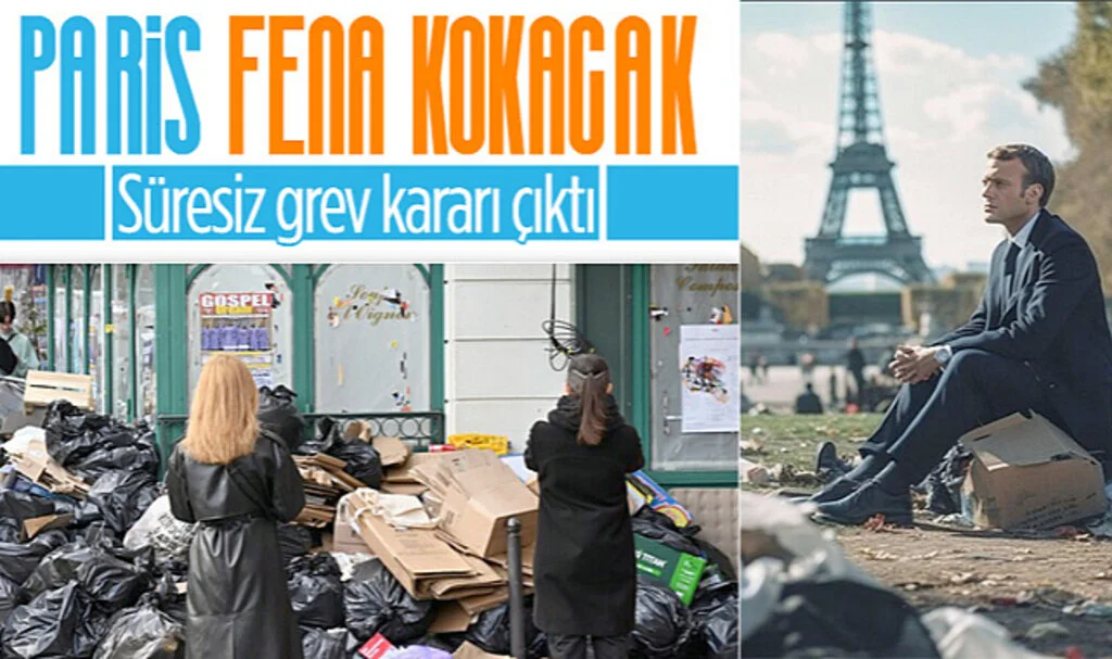 Paris'te Çöp Krizi Büyüyor! Temizlik Çalışanları 13 Nisan'da Süresiz Grev Başlatacak