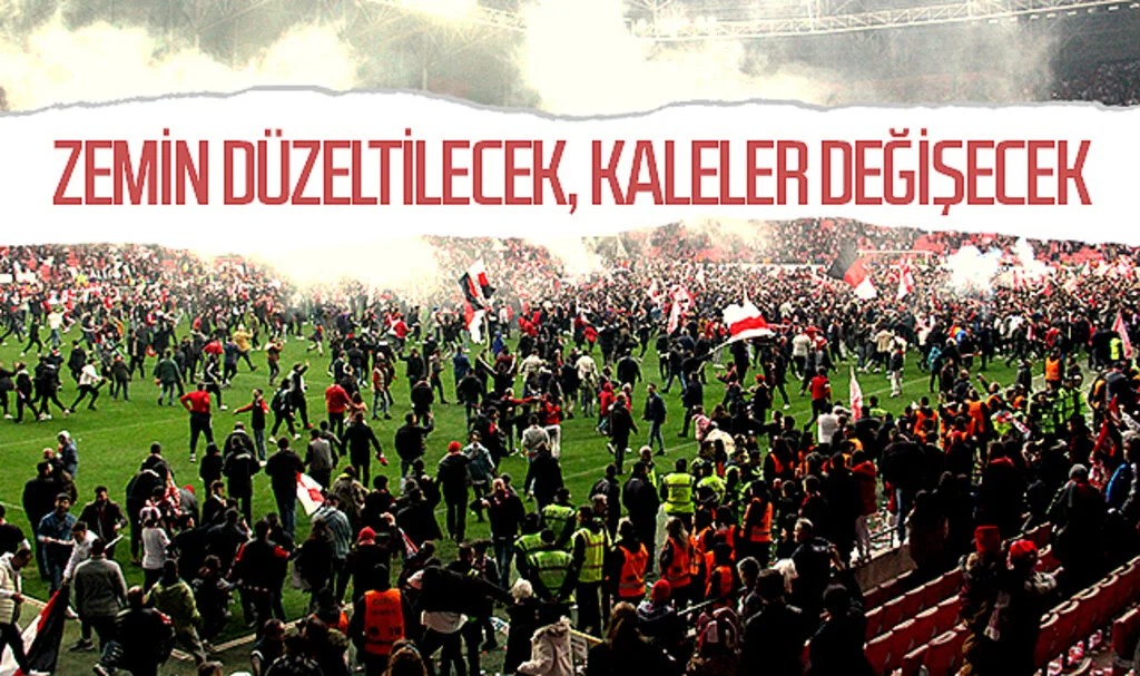 Samsun 19 Mayıs Stadyumu'nda zemin düzeltilecek, kaleler değişecek