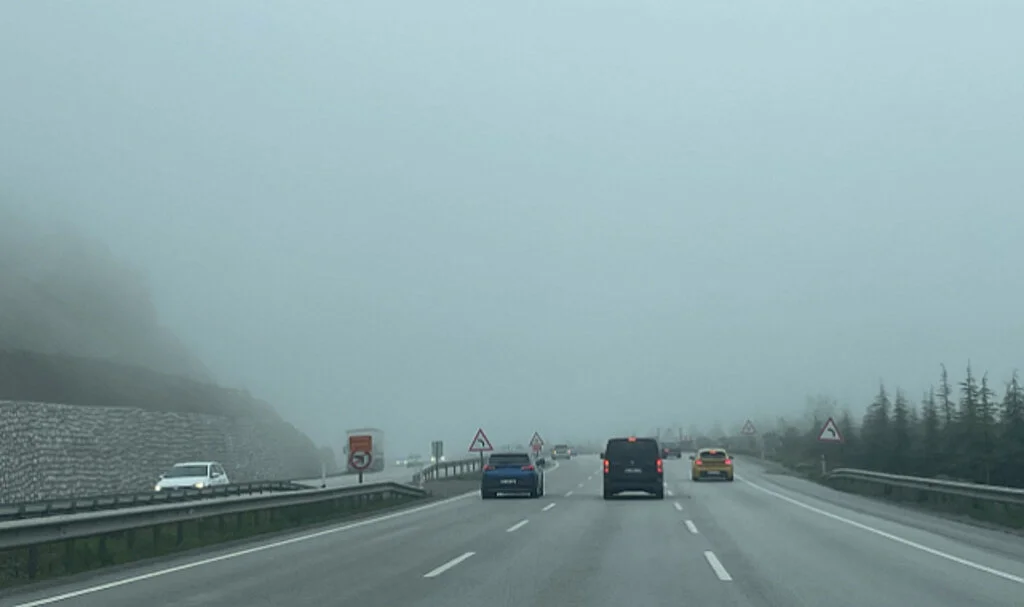 Samsun-Ankara Kara Yolunda Sis Etkili Oluyor 