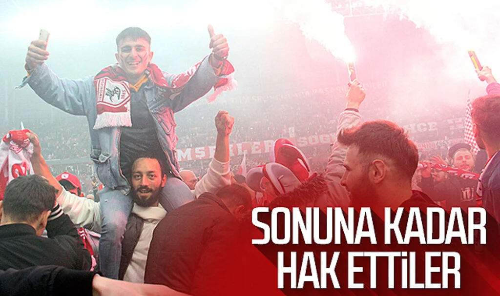 Samsunspor taraftarı şampiyonluğu sonuna kadar hak etti