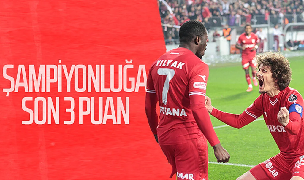 Samsunspor'un şampiyonluğuna 3 puan kaldı