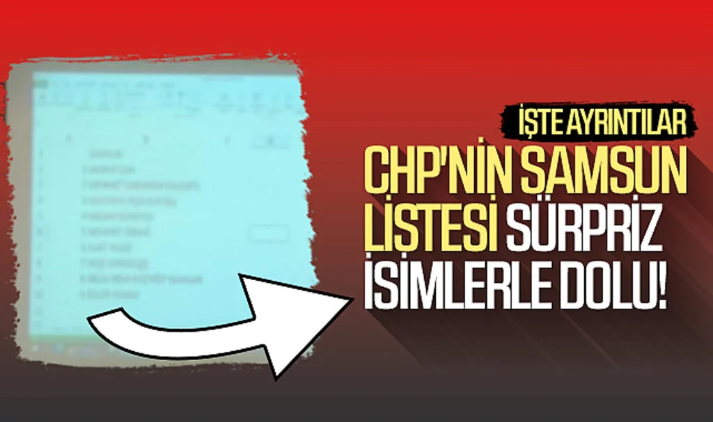 Son Dakika!... CHP'nin Samsun Listesi Sürpriz İsimlerle Dolu! İşte Ayrıntılar...