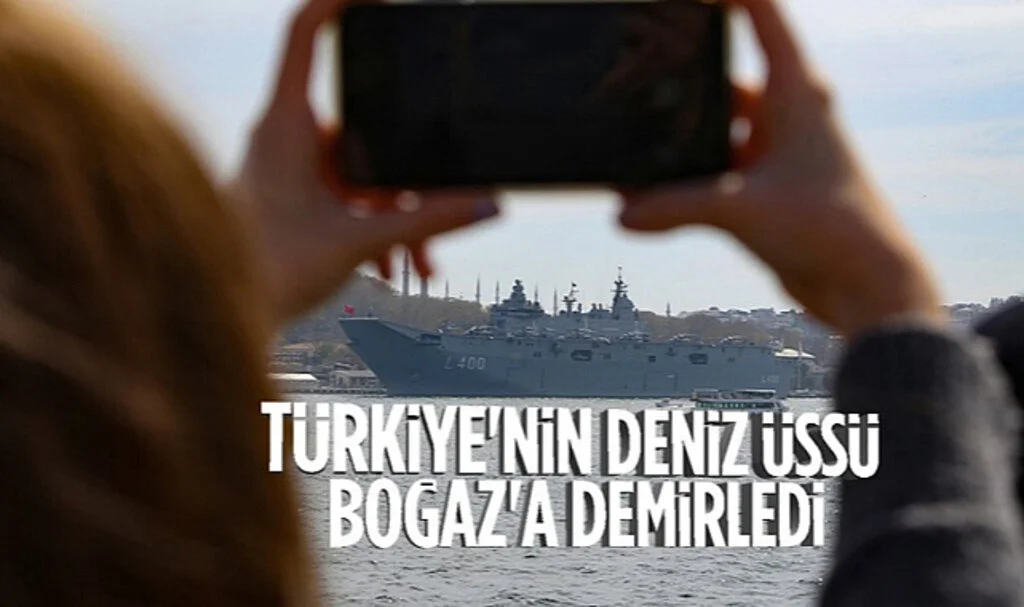 TCG Anadolu Sarayburnu'na Yanaştı