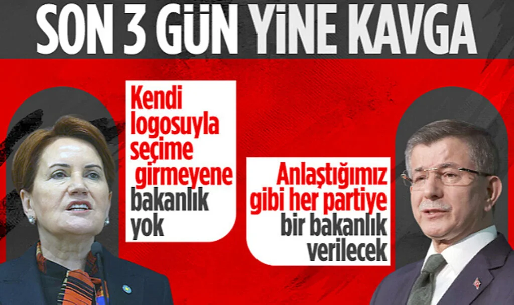 Ahmet Davutoğlu'ndan Meral Akşener'e Bakanlık Tepkisi: Her Partiye Birer Bakanlık Verilecek