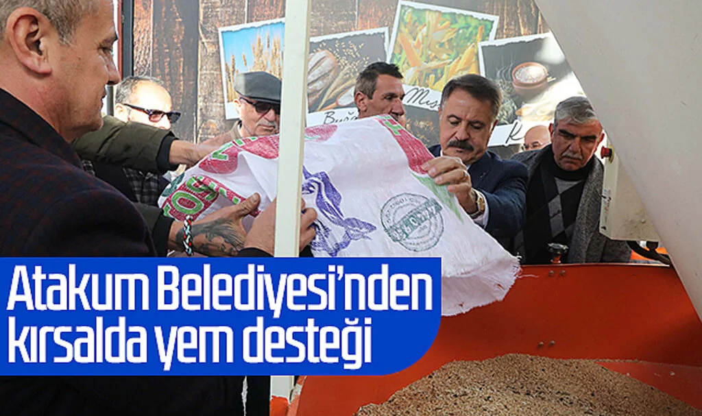 Atakum Belediyesi’nden kırsalda yem desteği 