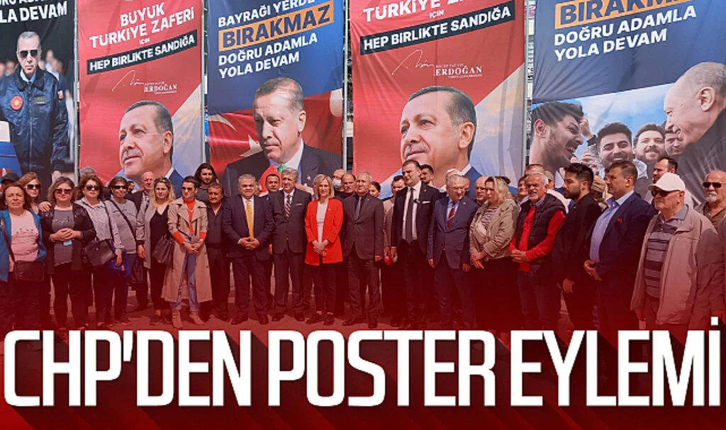 Samsun'da CHP'den Poster Eylemi