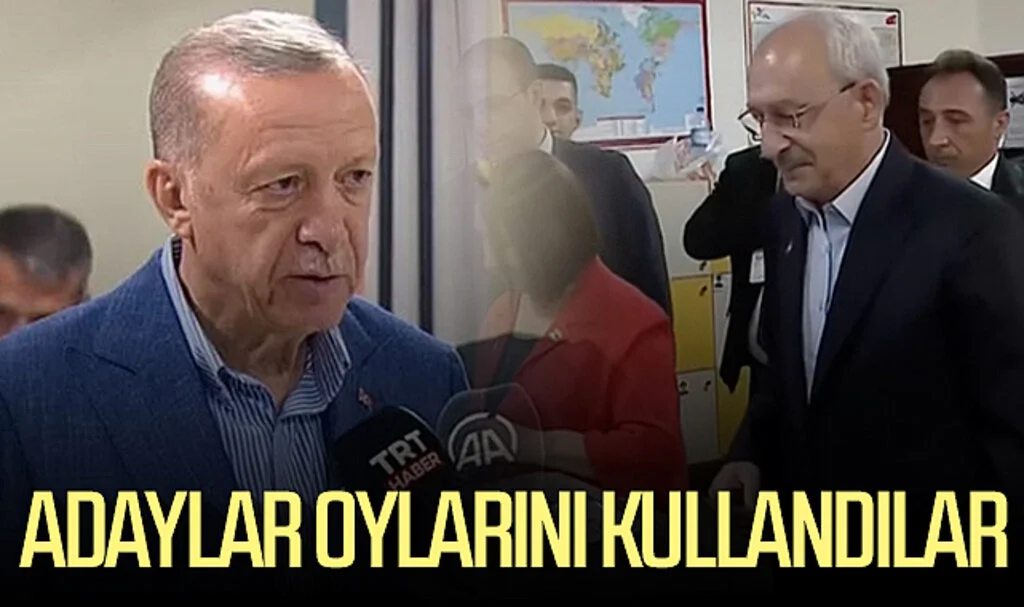 Cumhurbaşkanı adayları Erdoğan ve Kılıçdaroğlu oylarını kullandı