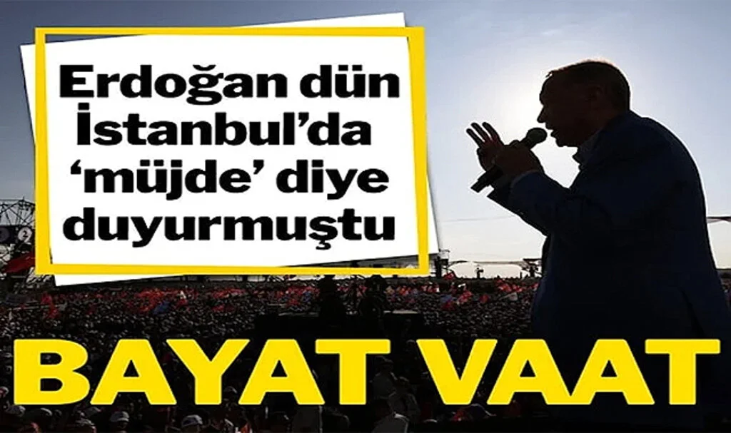 Erdoğan 8 Yıllık Projeyi Müjde Olarak Duyurdu