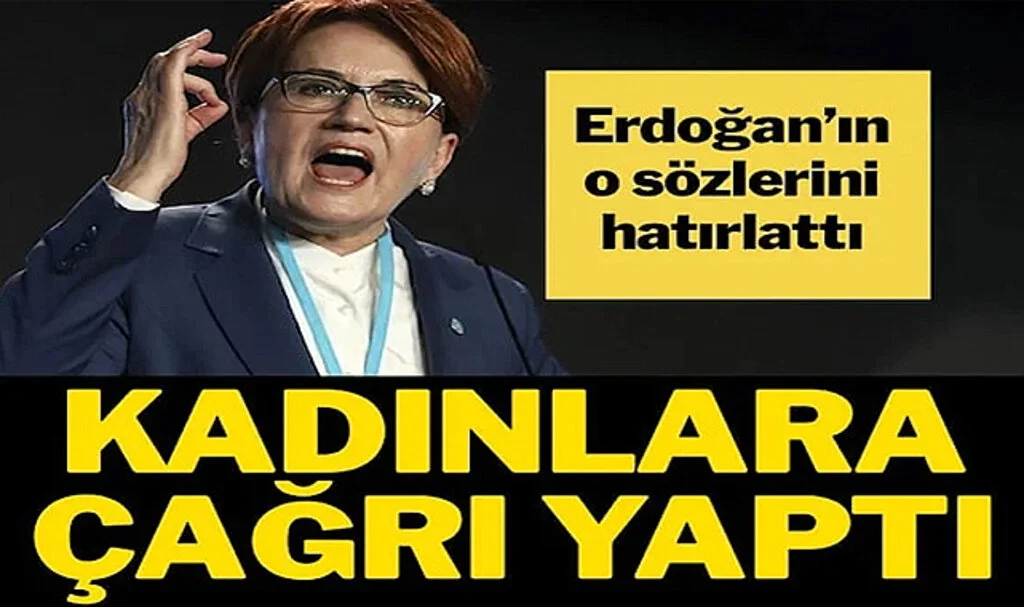 Erdoğan’ın O Sözlerini Hatırlatan Akşener, Kadınlara Çağrı Yaptı