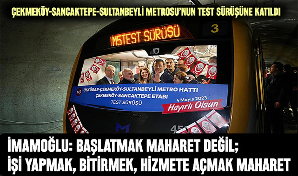 İmamoğlu: Başlatmak Maharet Değil; İşi Yapmak, Bitirmek, Hizmete Açmak Maharet