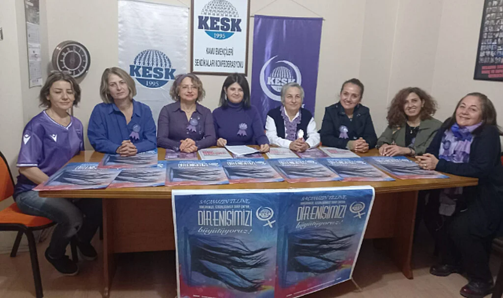 KESK'li kadınlar: 'Yaşasın Kadın Dayanışması'