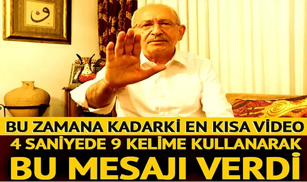 Kılıçdaroğlu'dan 4 Saniyelik Video! 9 Kelimeyle Bu Mesajı Verdi