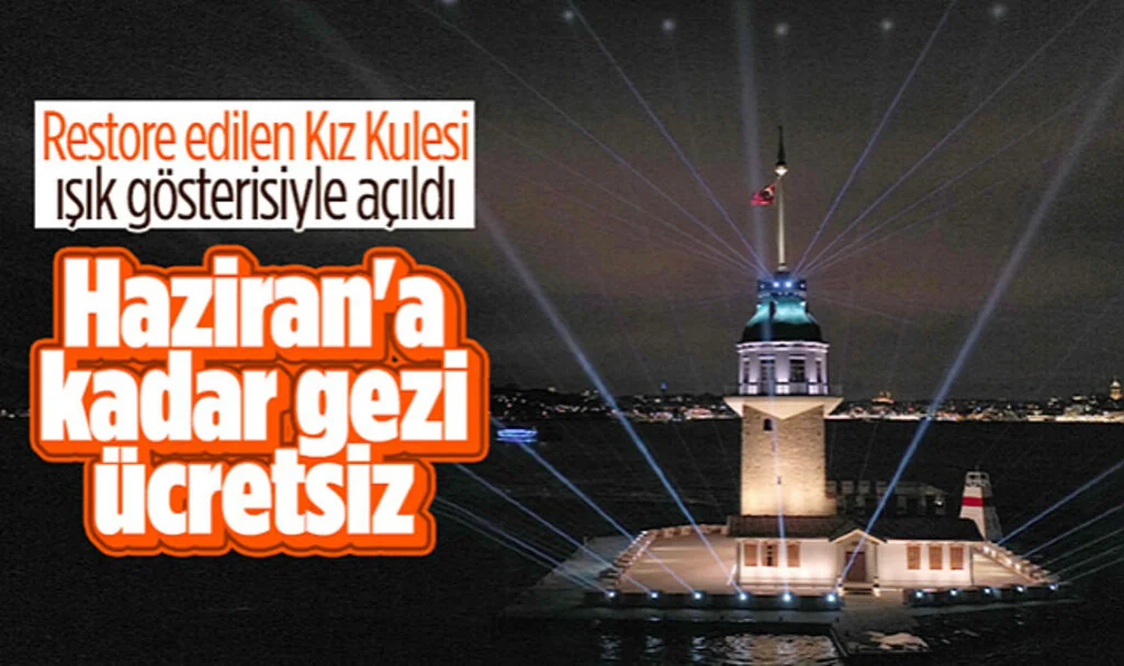 Kız Kulesi Işık ve Lazer Şovuyla Açıldı