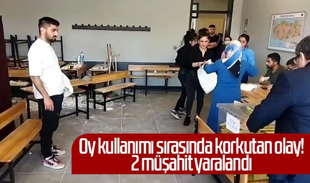 Oy kullanımı sırasında korkutan olay! 2 müşahit yaralandı