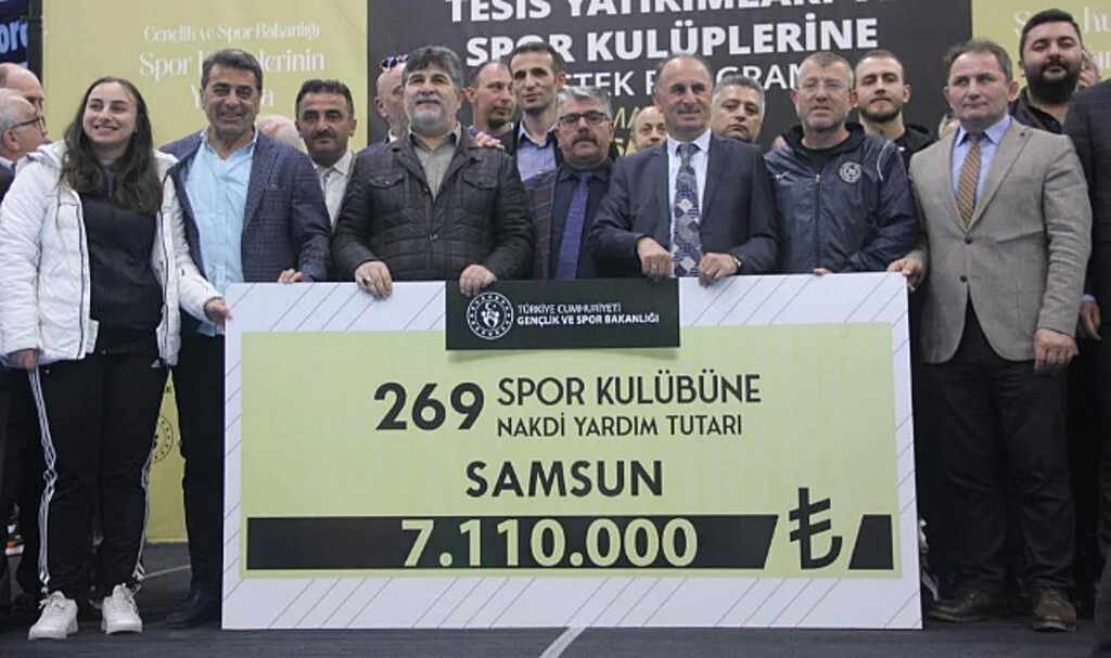 Samsun'da 269 Amatör Spor Kulübüne 7,1 Milyon Liralık Destek