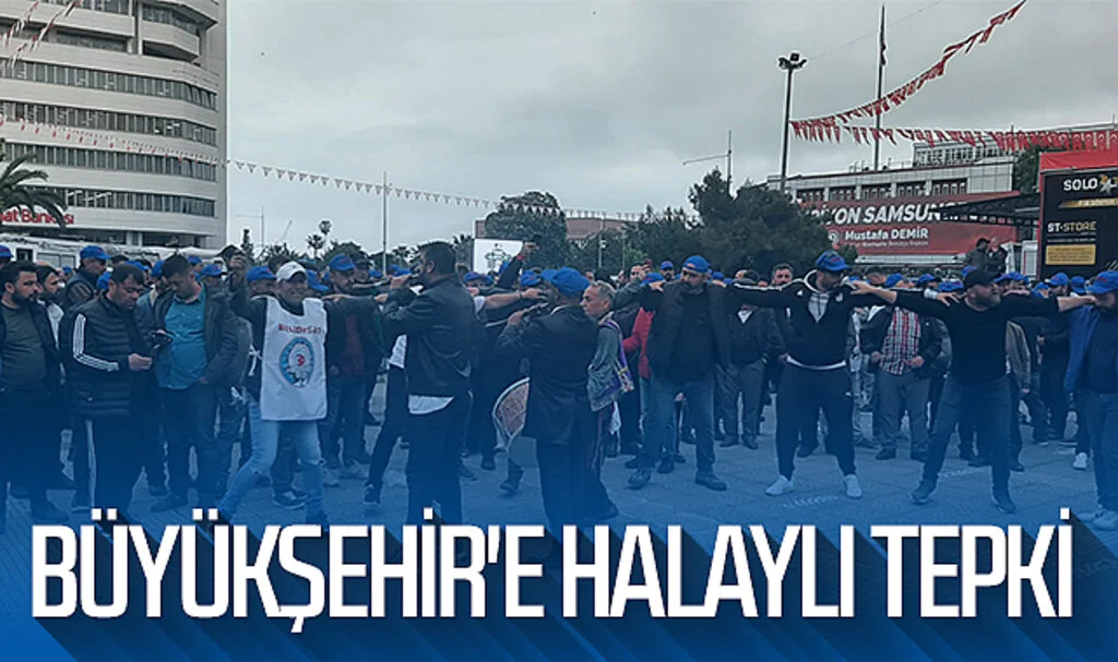 Samsun'da Büyükşehir'e halaylı tepki