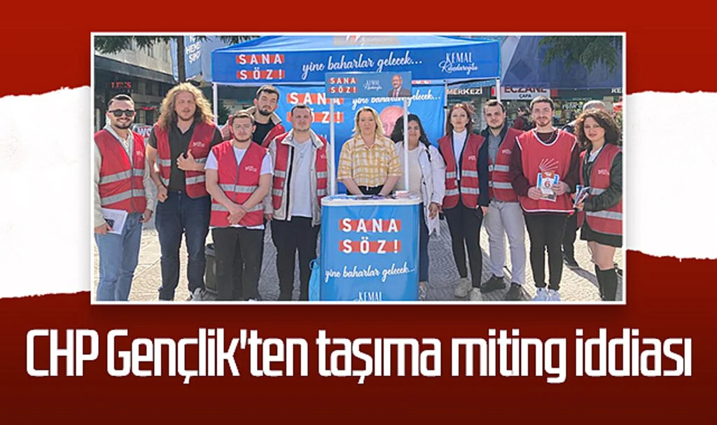 Samsun'da CHP Gençlik'ten taşıma miting iddiası