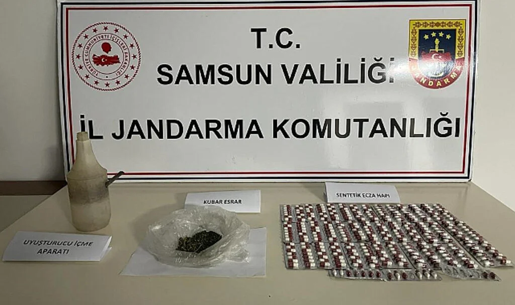 Samsun'da iş yerinde uyuşturucu bulunan şüpheli gözaltına alındı