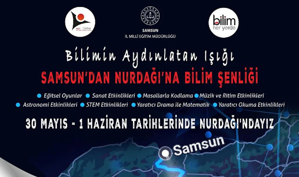Samsun'dan Nurdağı'nda Bilim Şenliği