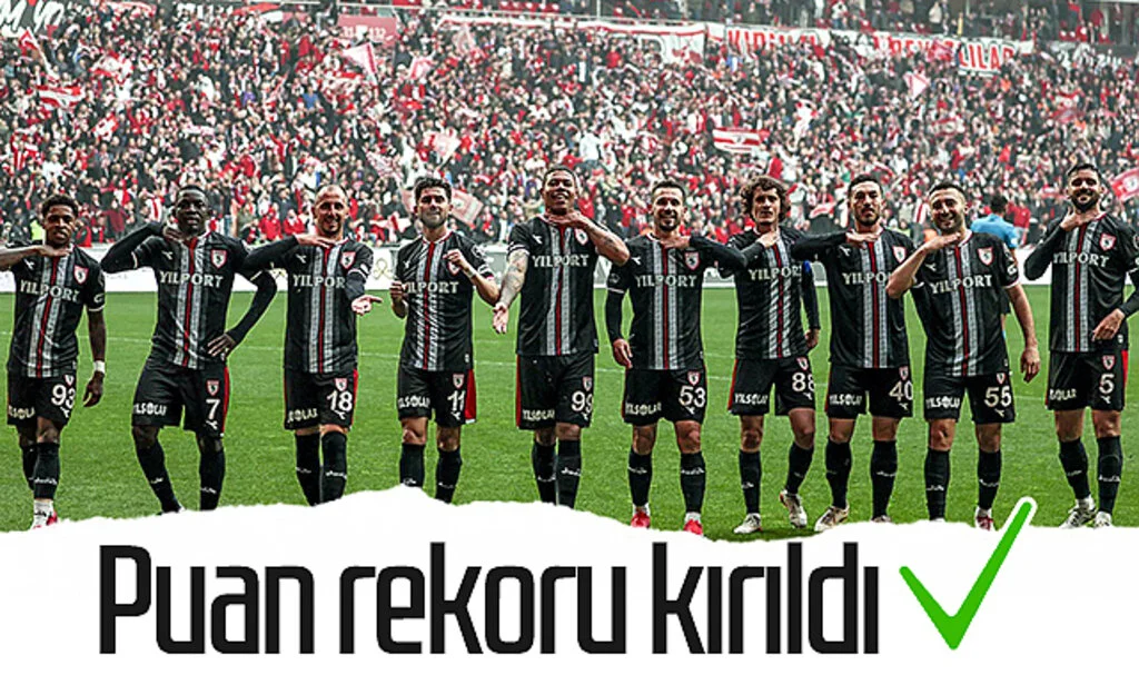 Samsunspor, 1. Lig'in puan rekorunu egale etti