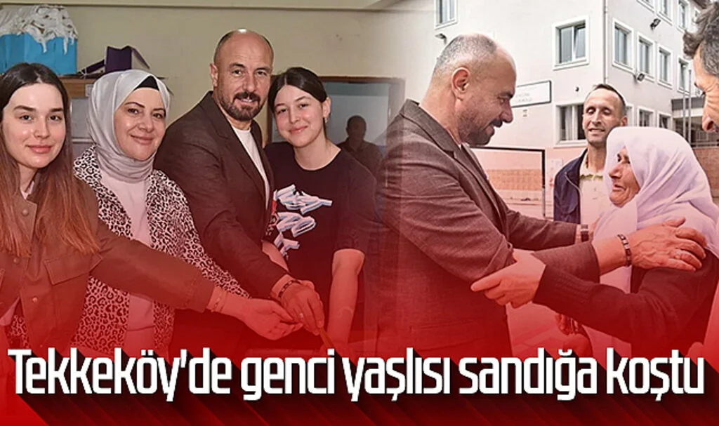 Tekkeköy'de genci yaşlısı sandığa koştu