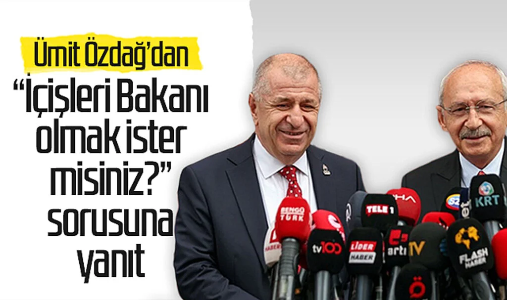 Ümit Özdağ'dan "İçişleri Bakanı olmak ister misiniz?" sorusuna yanıt